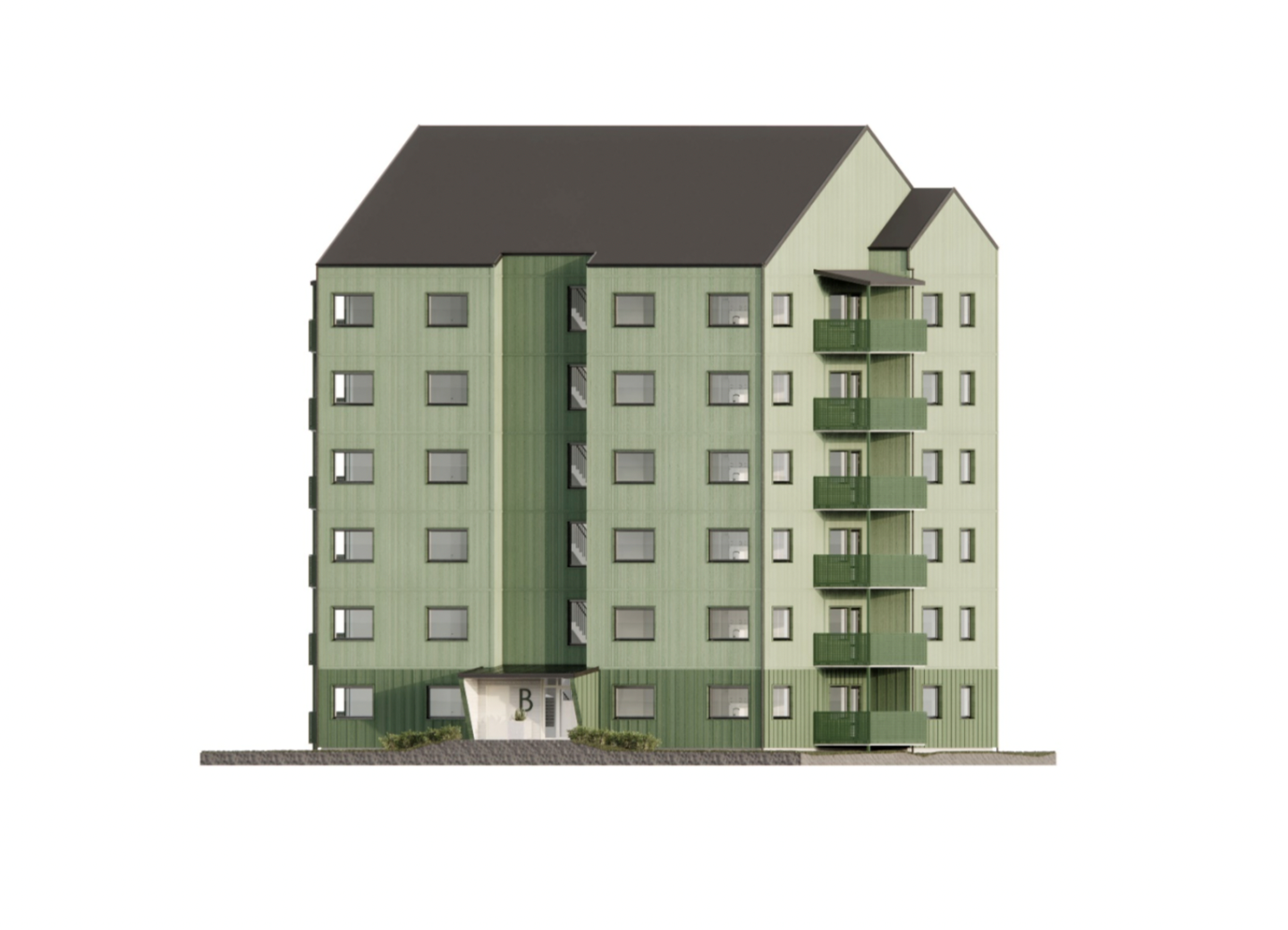 Flerbostadshusmariestadillustrationarkimark